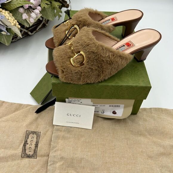 Women’s Gucci dans Les vert horse pit mules size 38 made in Italy - Picture 4 of 10